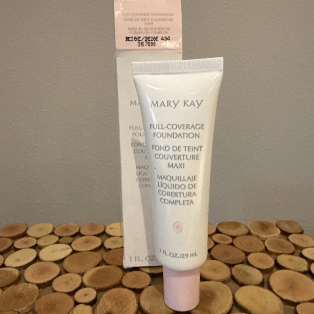Mary Kay Full Coverage Foundation Beige‎ 404 Pink Lid # 367800